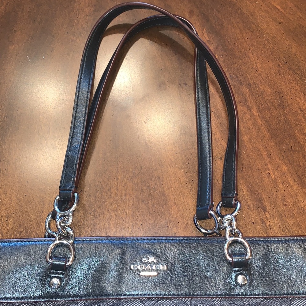 Women’s Coach handbag-black denim - Picture 4 of 10